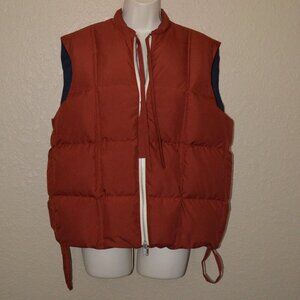 NWOT Sz S Jil Sander Rust Colored Oversized Down Puffer Vest